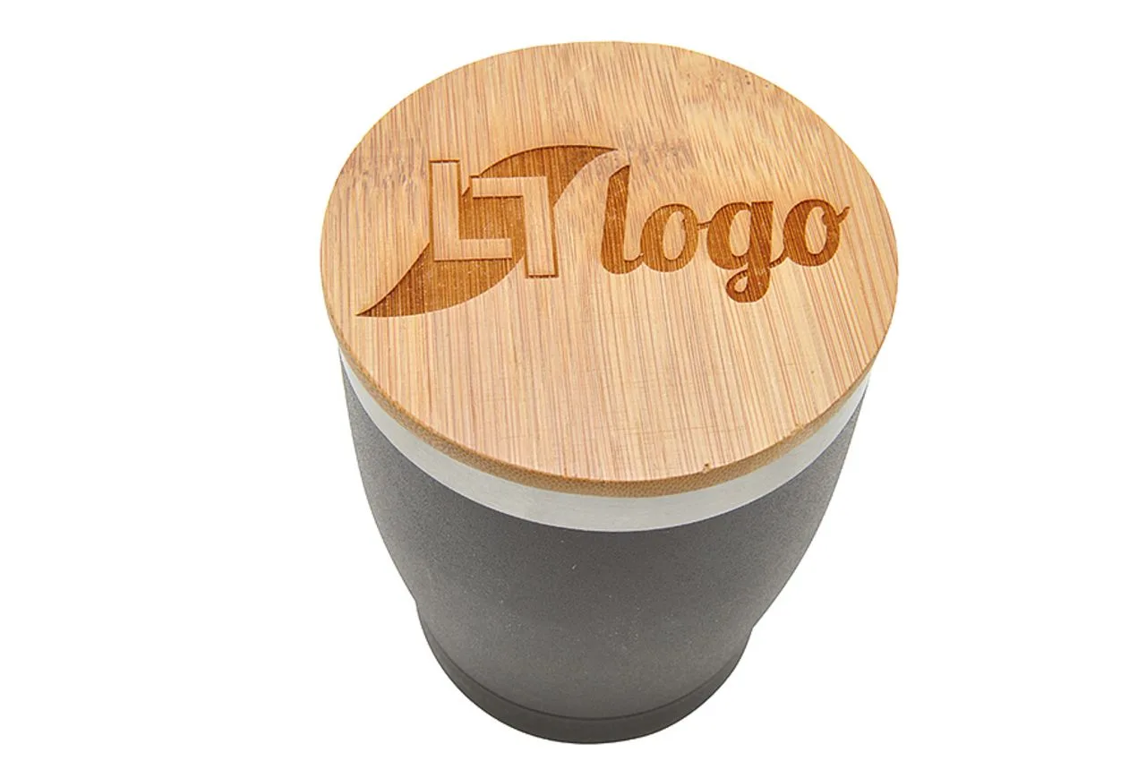 Vue 2 de Mug isotherme 'Nagano' avec couvercle en bambou (L)
