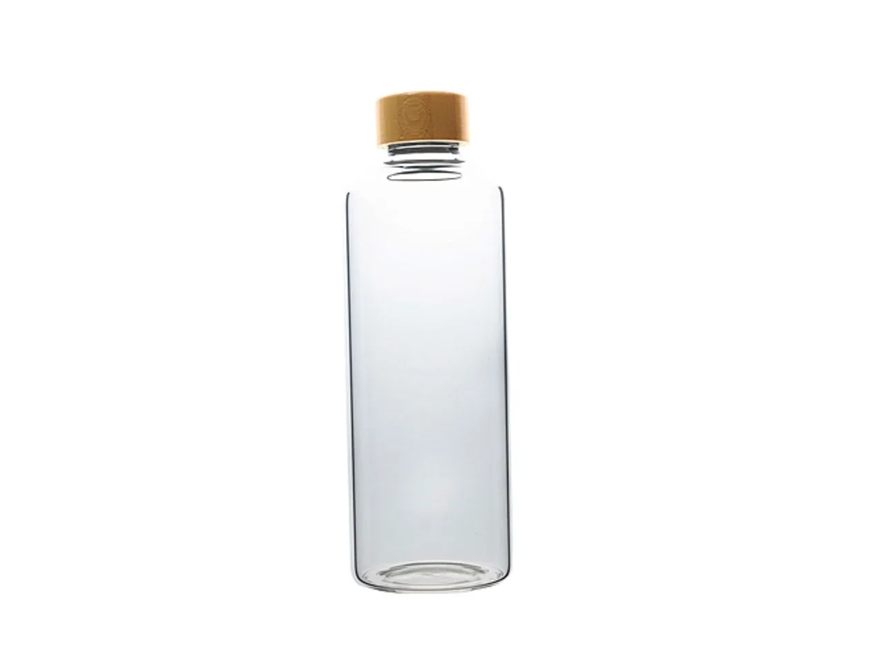 Vue 3 de Bouteille en verre 'Reisui', 1 L, housse néoprène