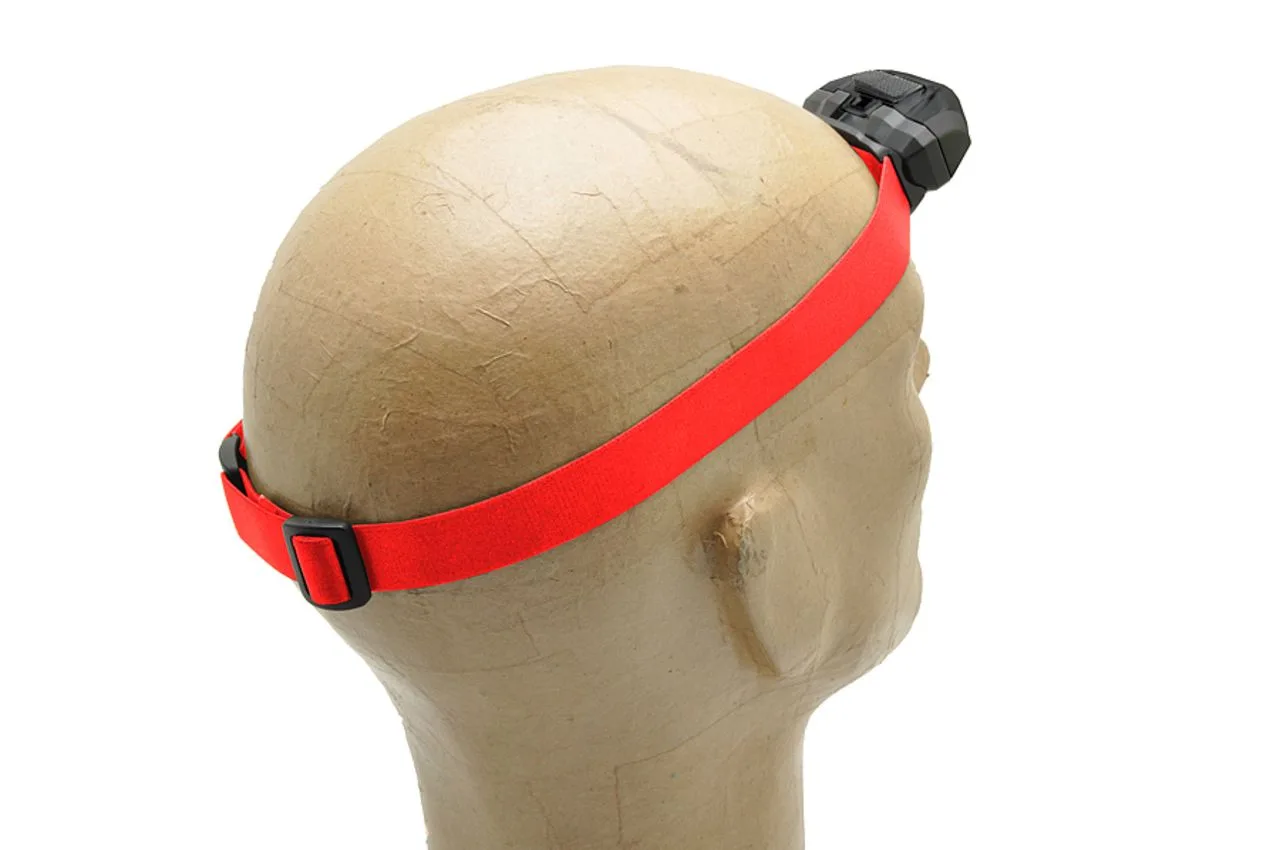 Bandeau 2,5cm pour lampes frontales 3W 'Sirius', rouge