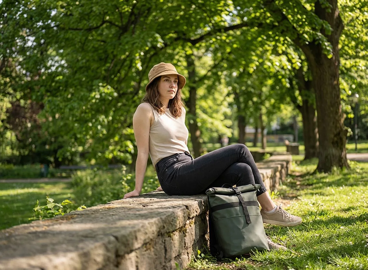 Vue 3 de Sac à dos rolltop isotherme 'Frisco', kaki