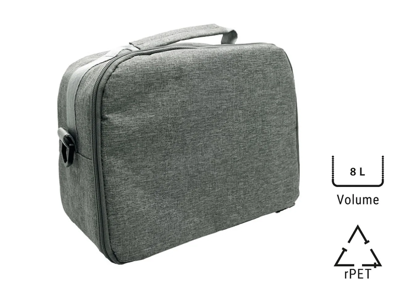 Sac à bento isotherme 'Matsue', gris chiné RPET