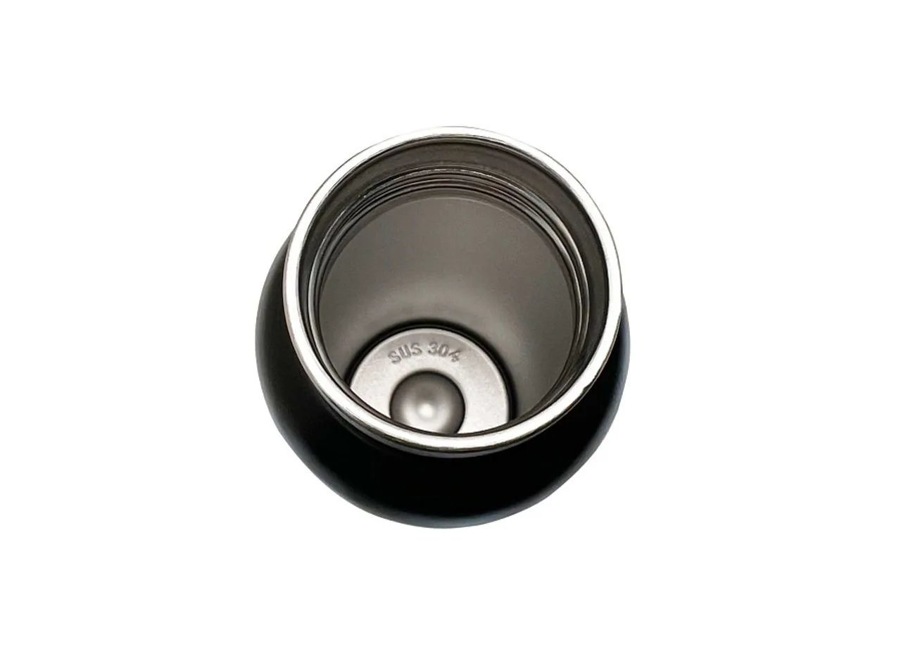 Vue 3 de Bouteille isotherme 'Arima', noire, bouchon bambou, 500 ml
