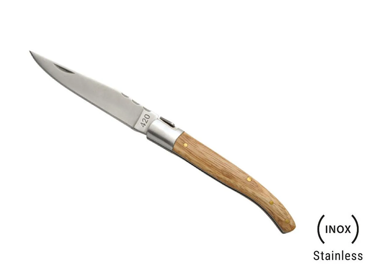Couteau 'Tradition', 11cm, frêne exotique (avec étui)