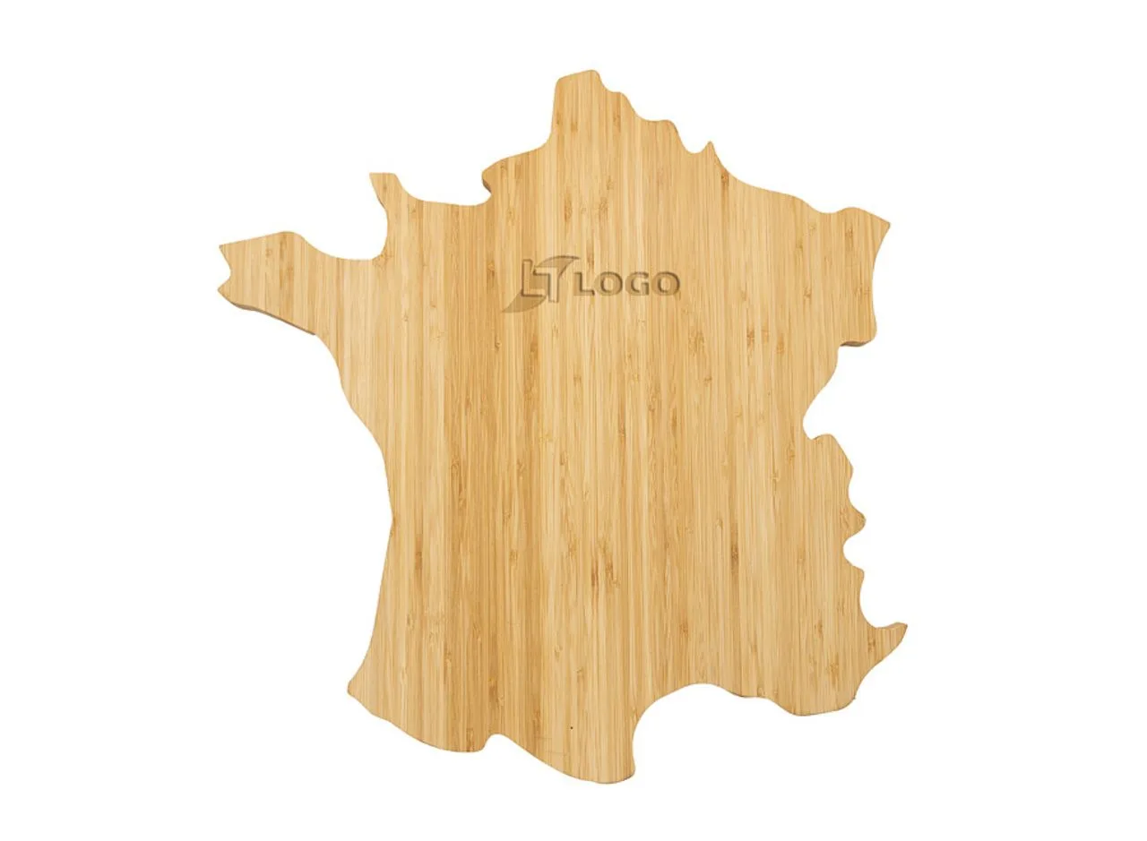 Vue 2 de Planche à découper en bambou 'Cocorico'