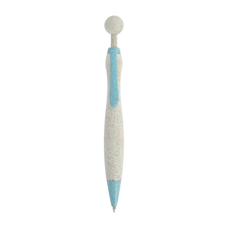 Vue 3 de Stylo boule paille de ble