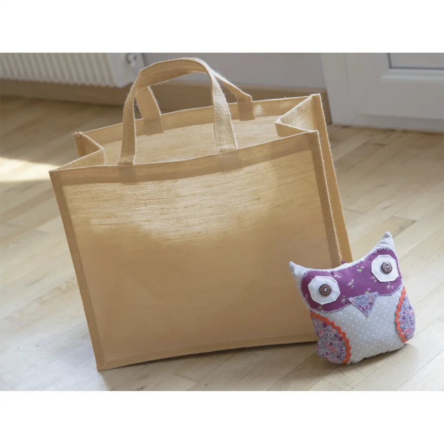 Vue 2 de Sac shopping / plage jute 19 l