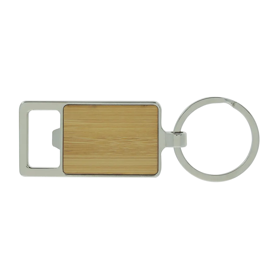 Vue 2 de Porte-cles bambou decapsuleur