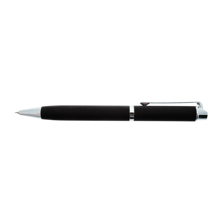 Vue 3 de Stylo bille rotatif metal
