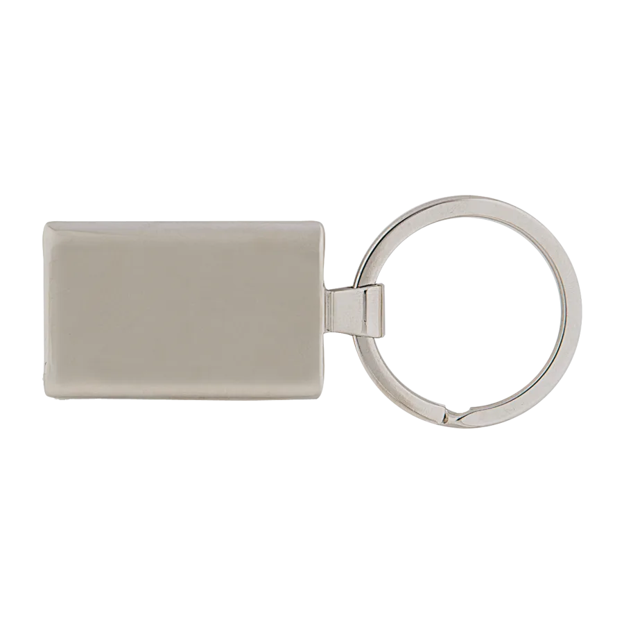 Vue 3 de Porte-cles metal rectangle