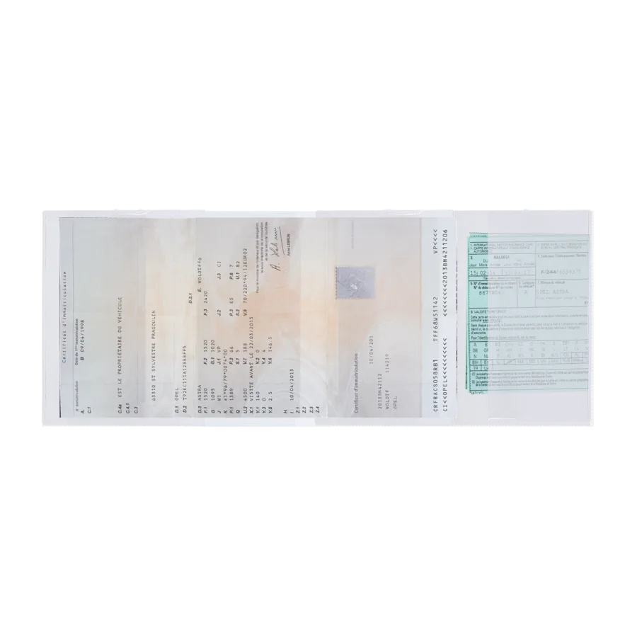 Vue 5 de Porte-carte grise pvc stand.