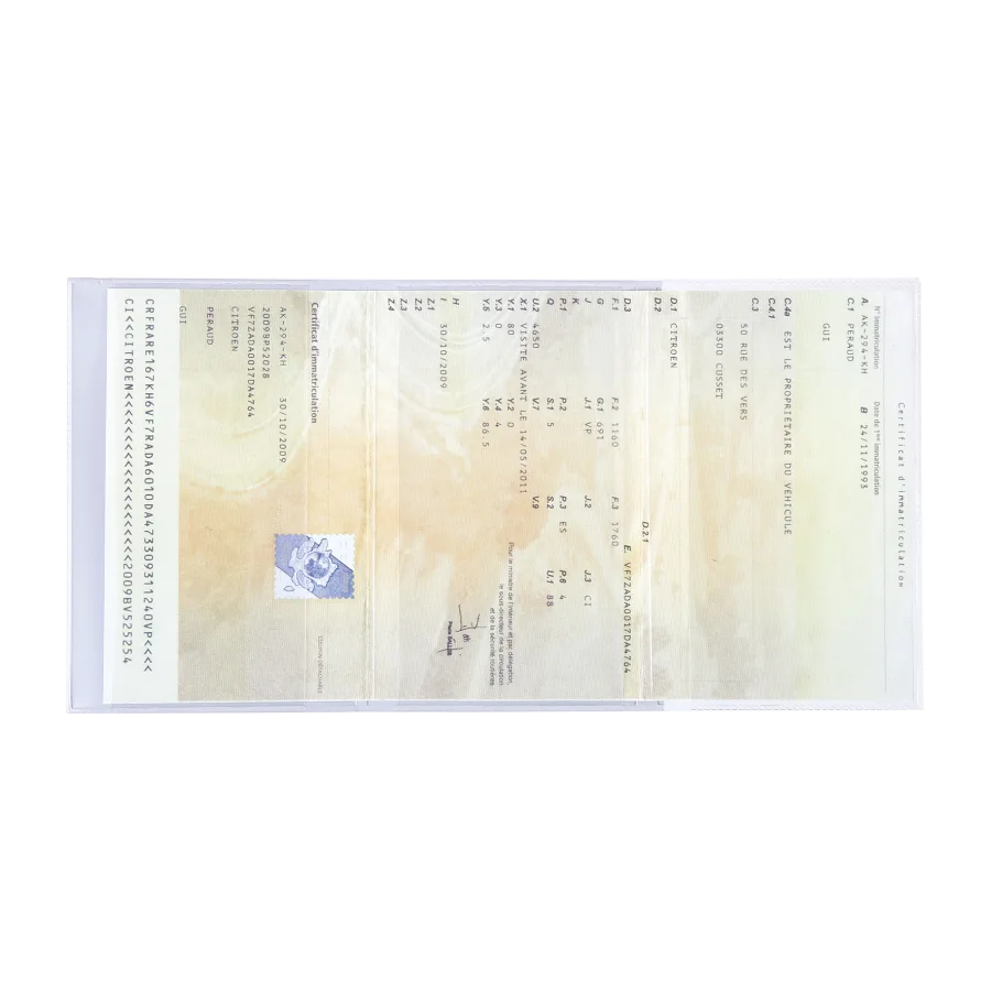 Vue 4 de Porte-carte grise pvc standard