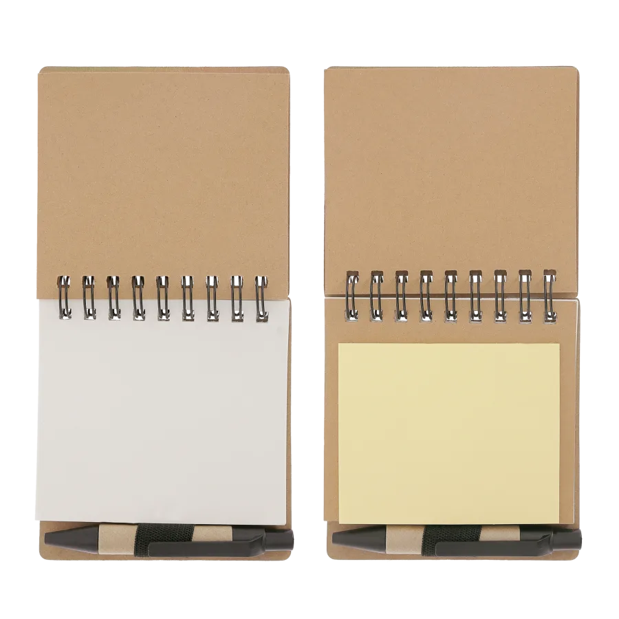 Vue 2 de Bloc spirale adhesifs / stylo