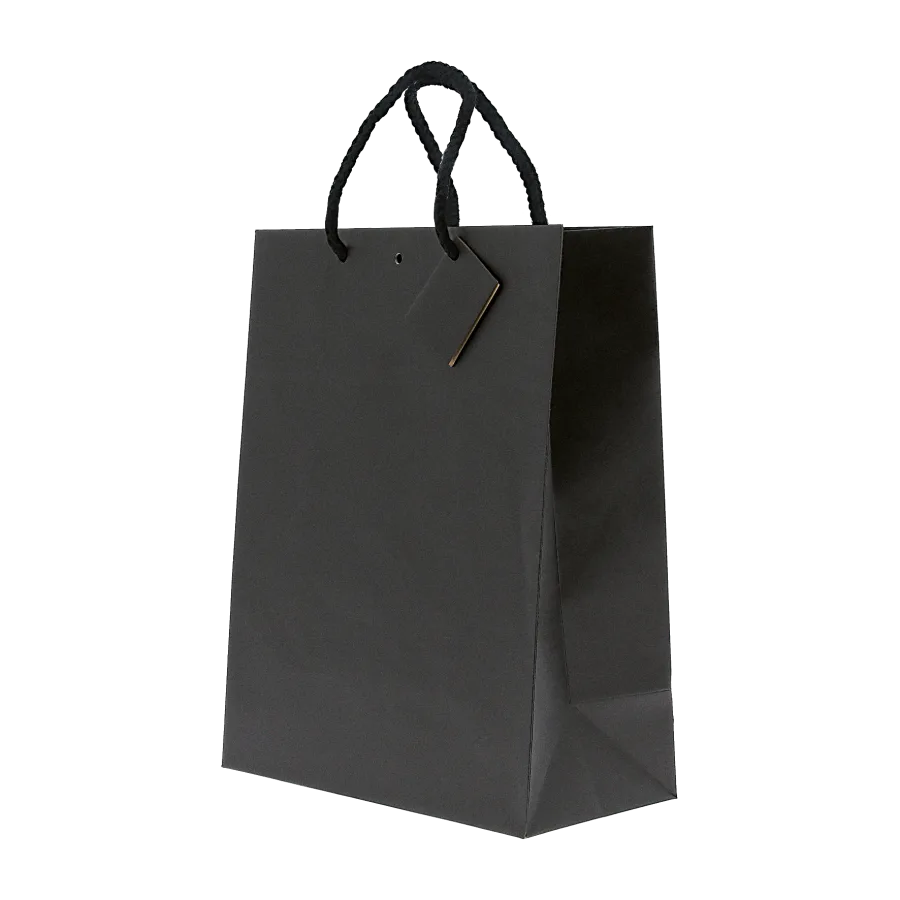 Vue 2 de Sac kraft noir 10 l