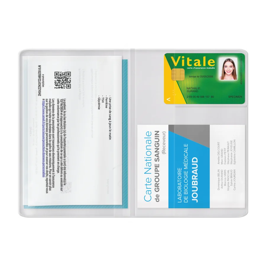 Vue 3 de Pochette sante pvc standard