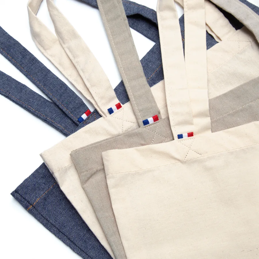 Vue 3 de Tote bag recycle conf. france