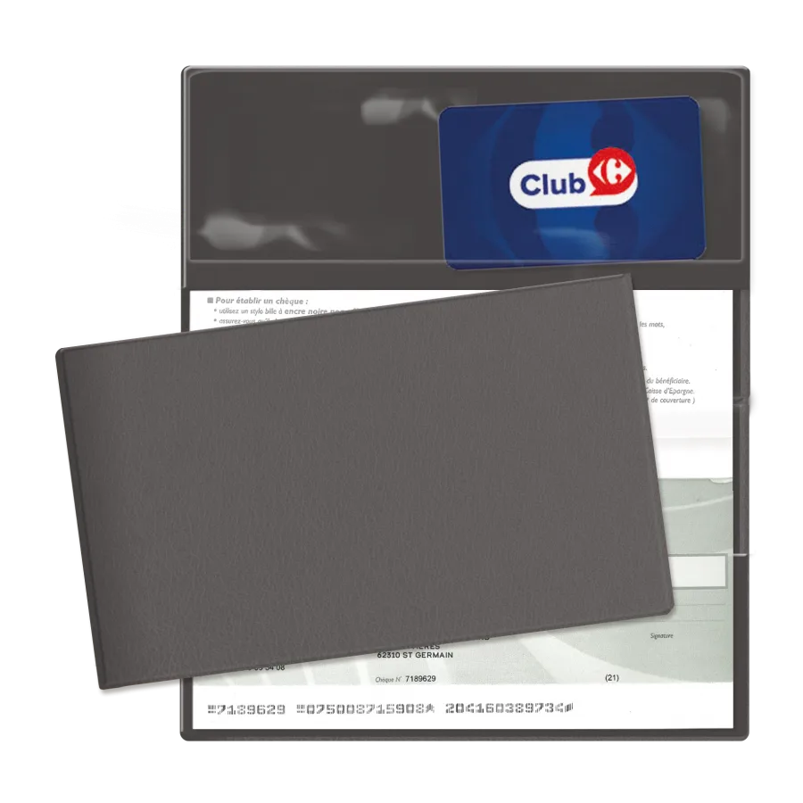 Porte-chequier pvc imita° cuir
