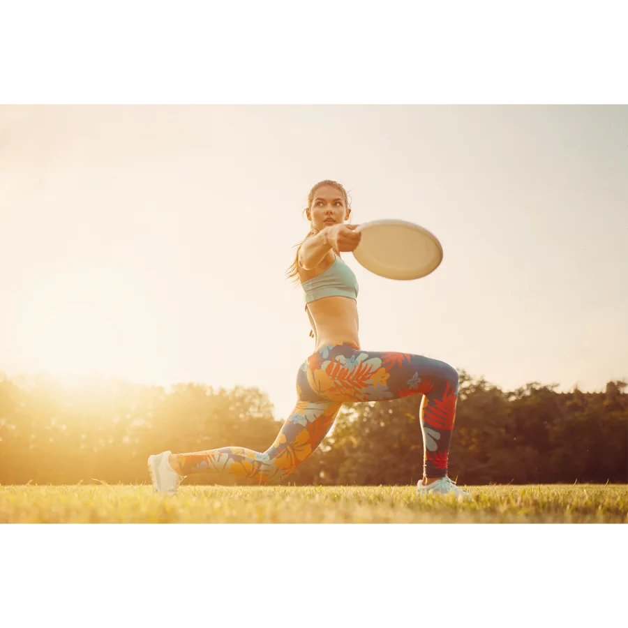 Vue 2 de Frisbee blanc