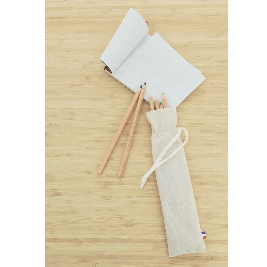 Vue 2 de Etui coton 12 crayons couleur