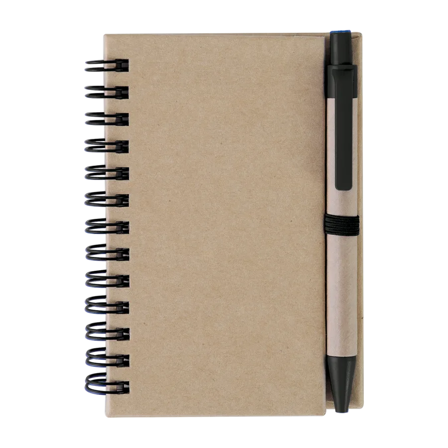 Vue 3 de Carnet spirale avec stylo