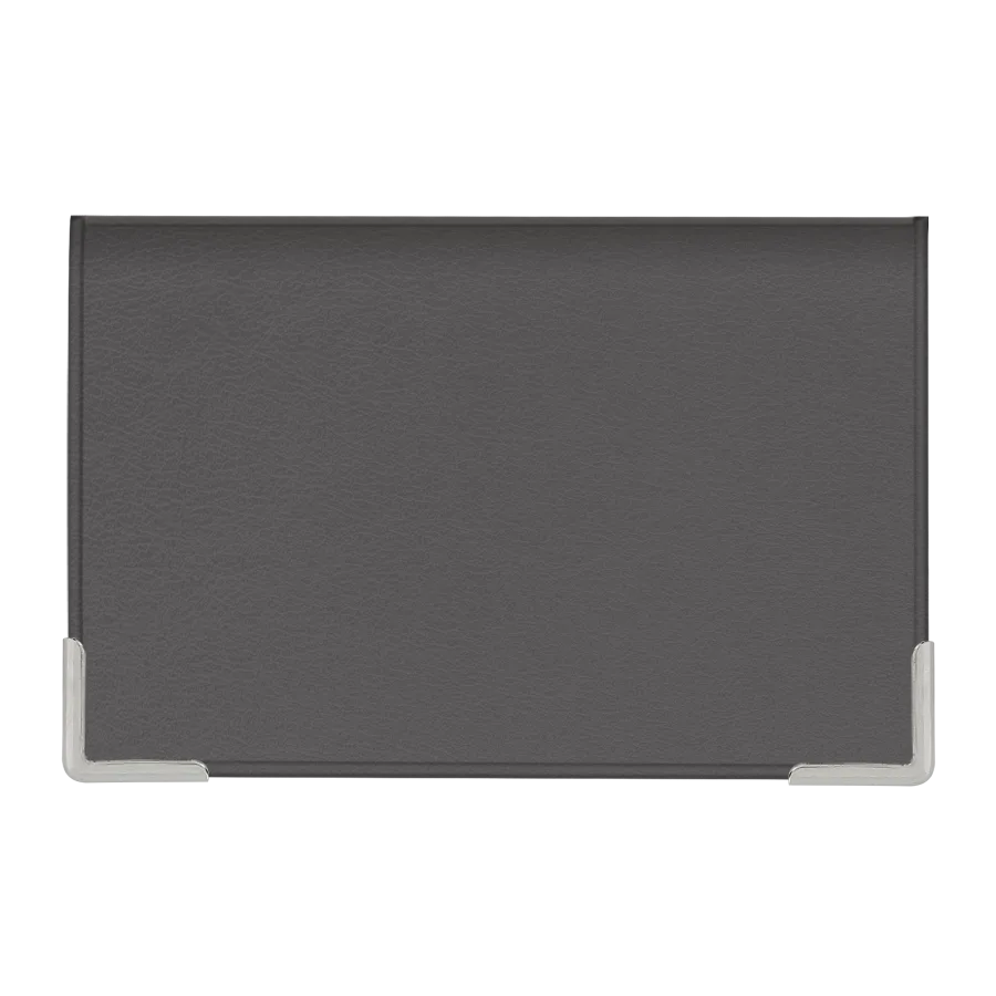 Etui 2 cartes imit° cuir+coins