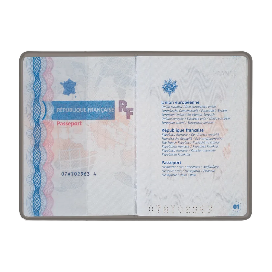 Vue 5 de Couv. passeport pvc marbre