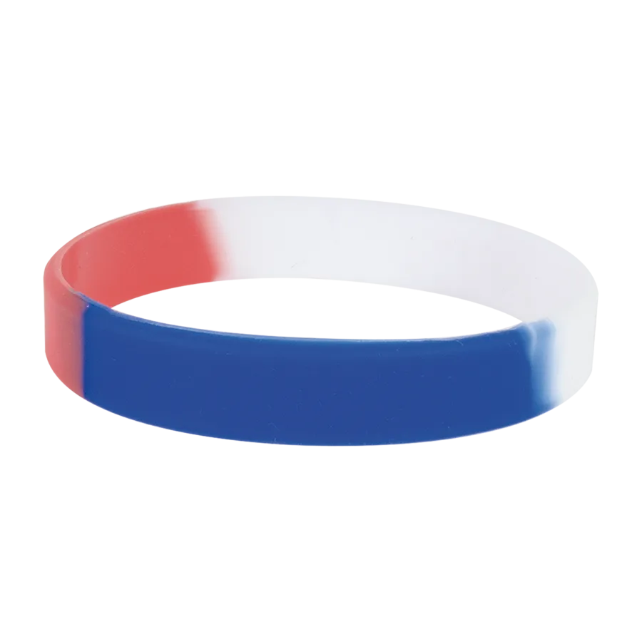 Vue 2 de Bracelet silicone tri. adulte