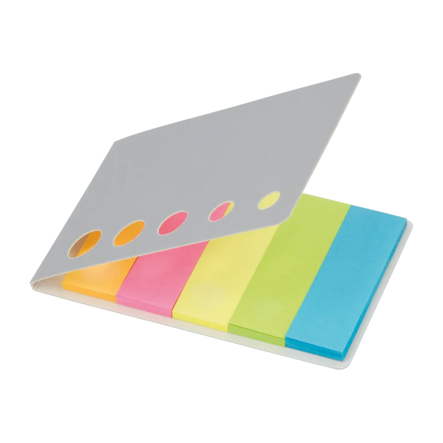Vue 3 de Bloc marque-pages adhesifs
