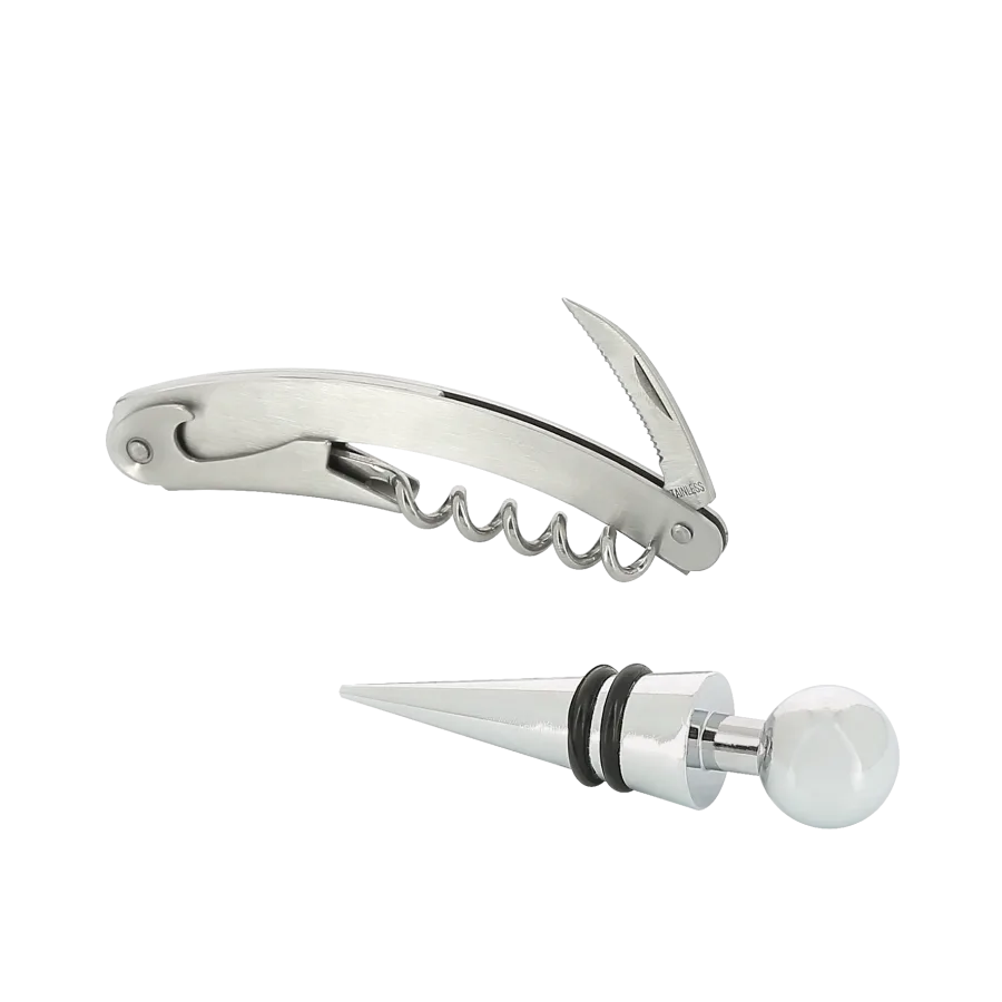 Vue 4 de Set bouchon sommelier decaps