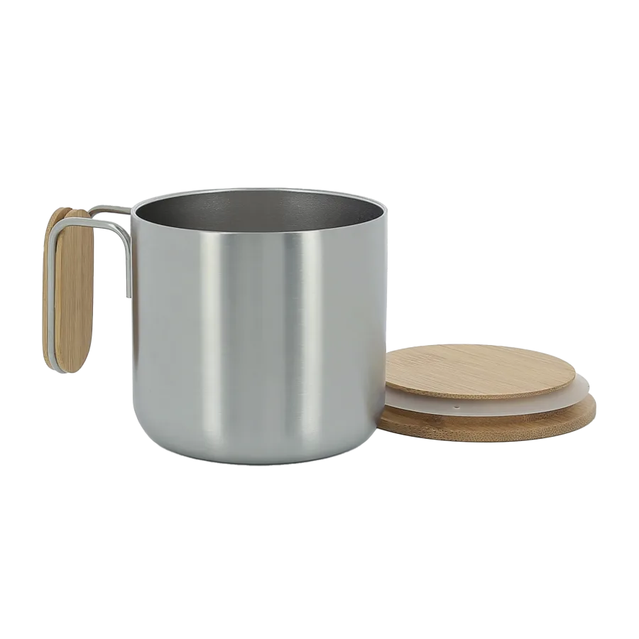 Vue 4 de Mug inox bambou 35cl