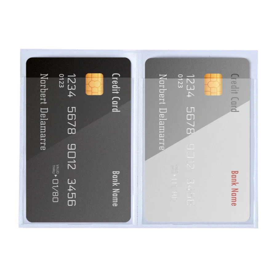 Vue 2 de Etui 2 cartes pvc standard