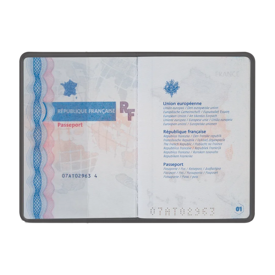 Vue 4 de Couv. passeport pvc imit° cuir