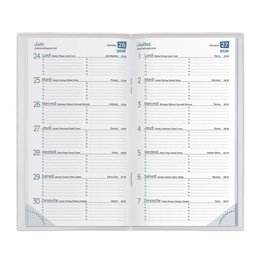 Vue 5 de Agenda 15 j pvc standard
