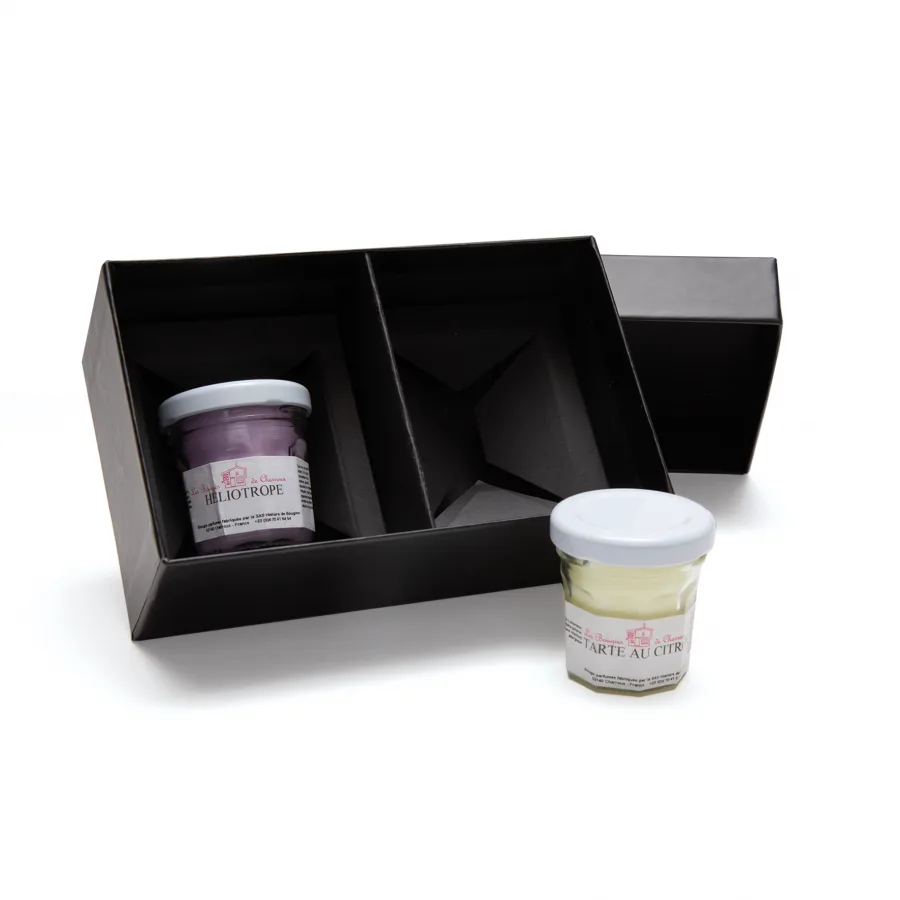Vue 4 de Set 2 mini bougies parfumees