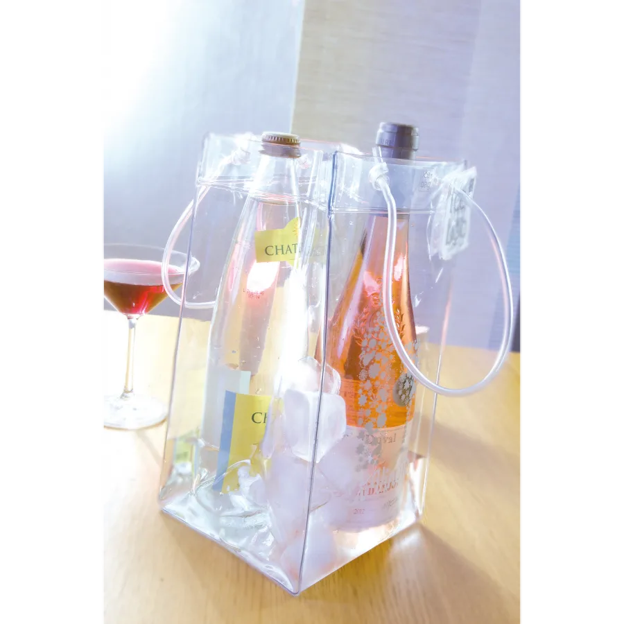 Vue 3 de Sac ice bag 2 bouteilles