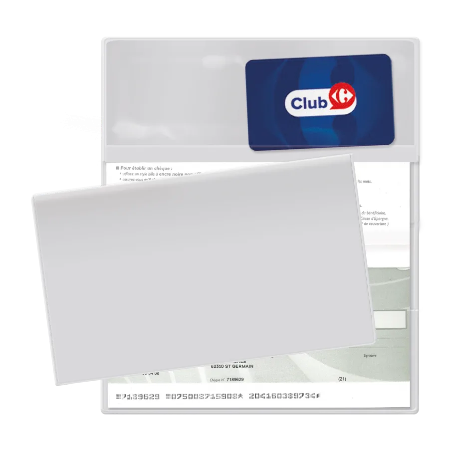 Porte-chequier pvc mat