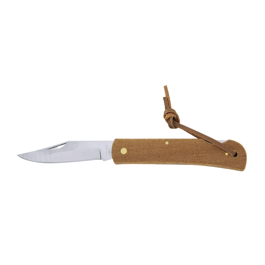 Vue 4 de Couteau bois avec cran d'arret