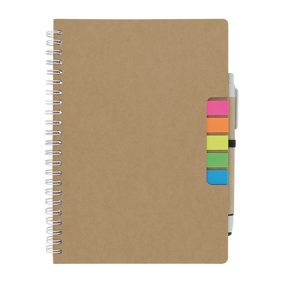 Carnet spirale adhesif / stylo