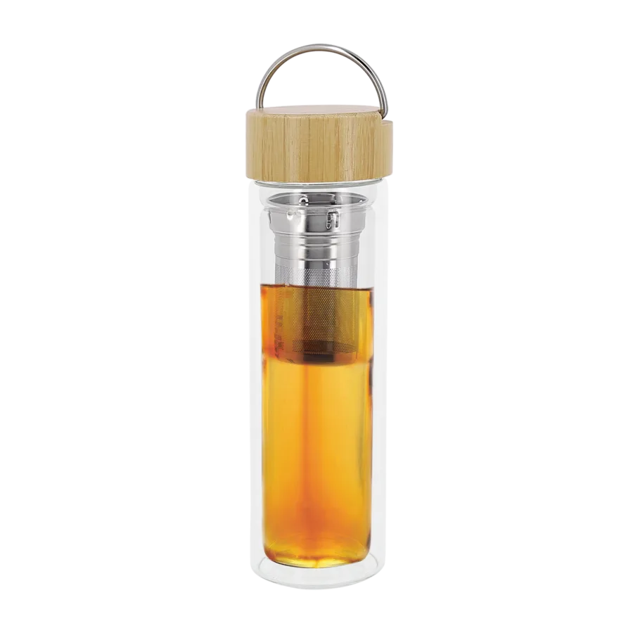 Vue 3 de Gourde en verre infuseur 450ml
