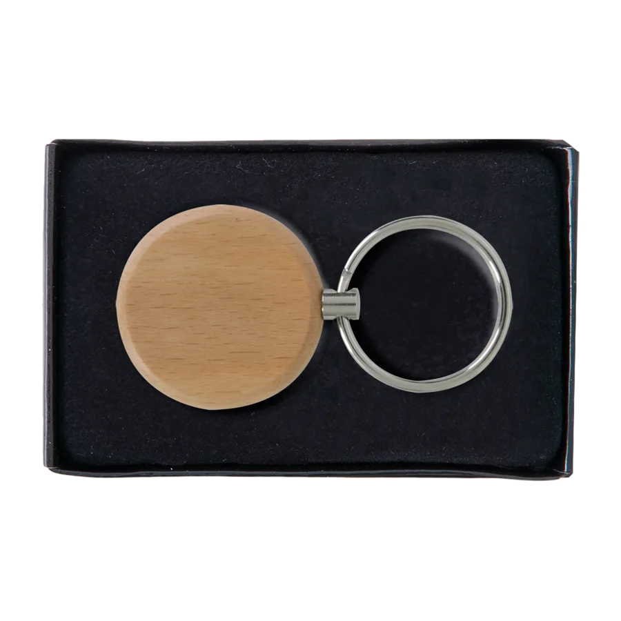 Porte-cles bois rond