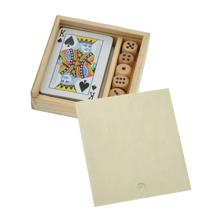 Coffret jeu de 54 cartes + des
