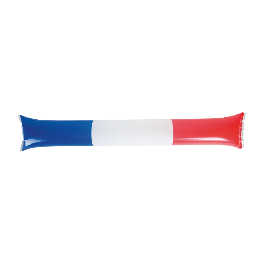 Vue 3 de 2 batons de tambour tricolore