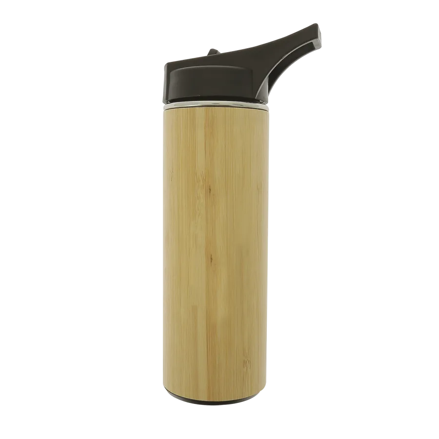 Vue 4 de Gourde isotherme bambou 40 cl