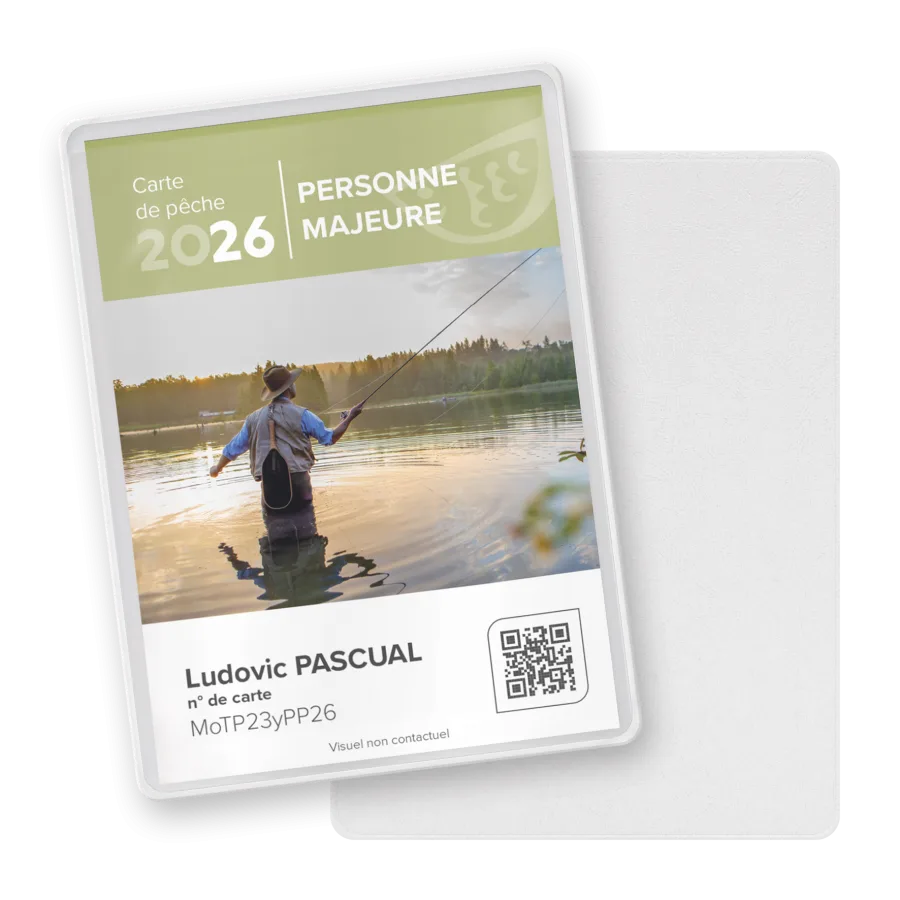 Etui carte pêche pvc standard