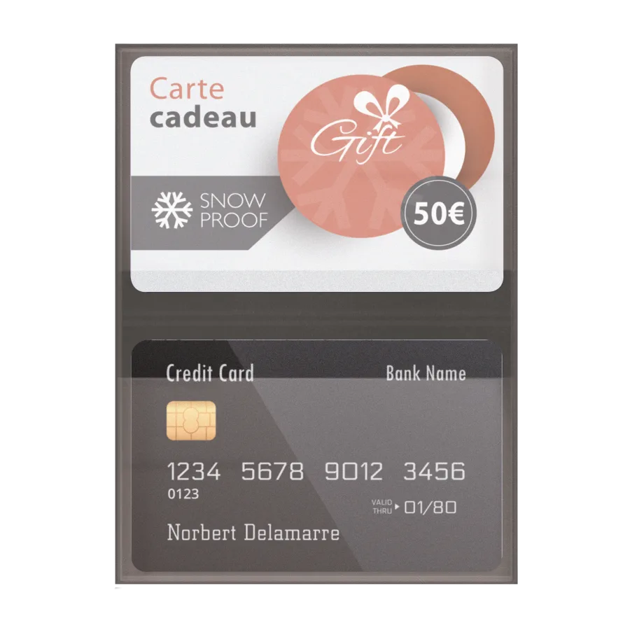 Vue 2 de Etui 2 cartes pvc imit° cuir