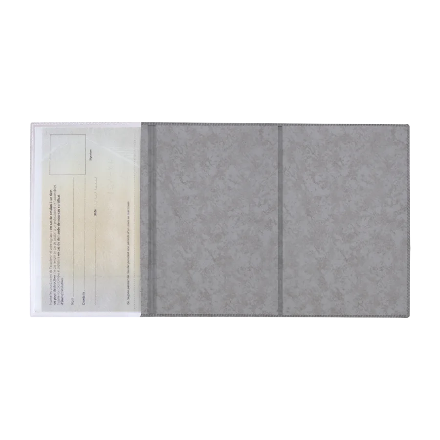 Vue 4 de Porte-carte grise pvc marbre
