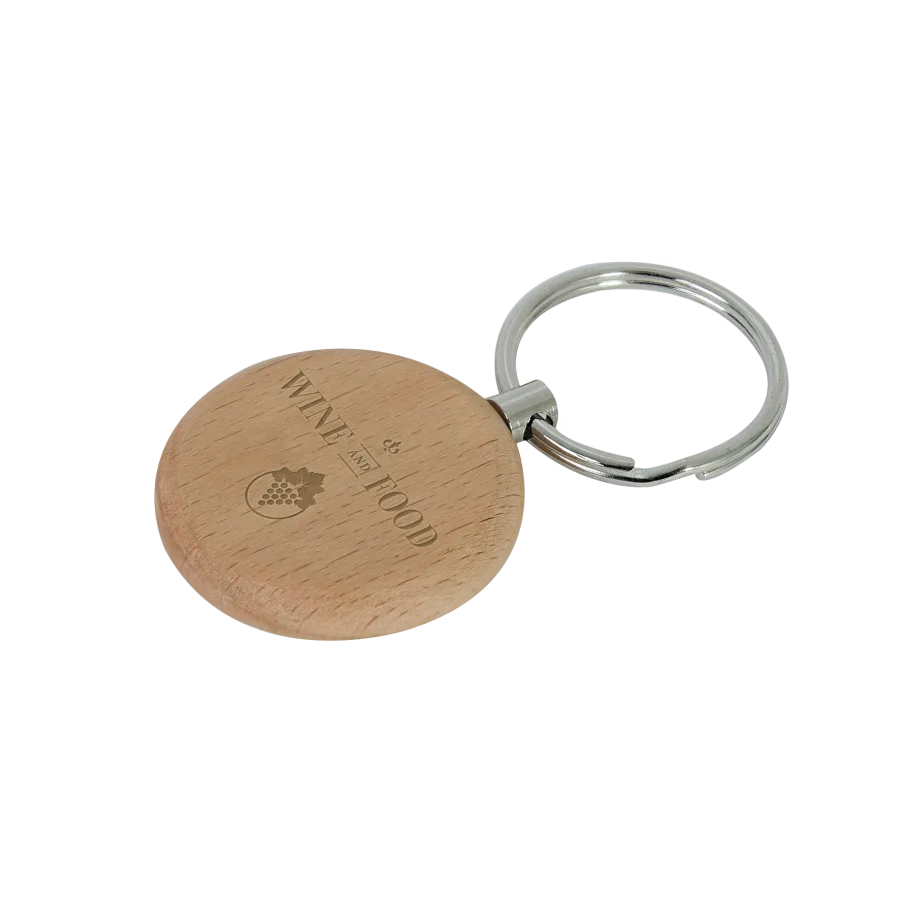 Vue 2 de Porte-cles bois rond