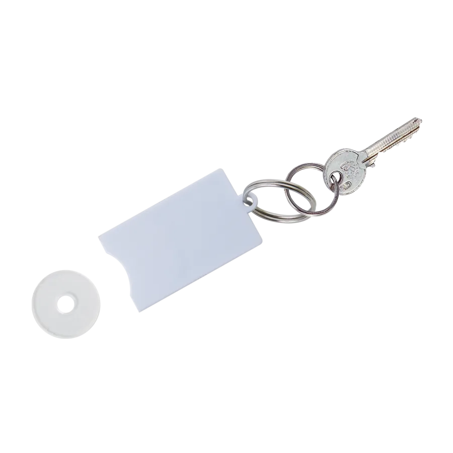 Vue 2 de Porte-cles jeton plastique