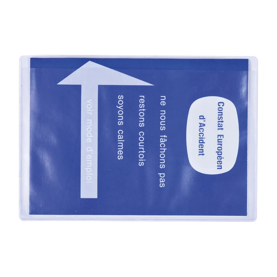 Vue 2 de Porte-constat pvc standard