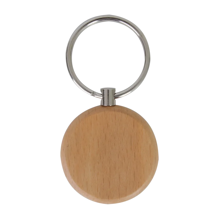 Vue 3 de Porte-cles bois rond
