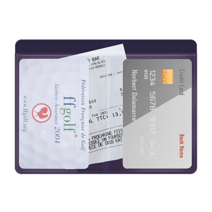 Vue 5 de Etui 2 cartes pvc imit° cuir